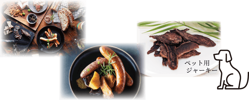 ジビエ加工食品やペット用ジャーキー